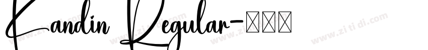 Kandin Regular字体转换